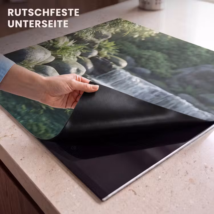 Herdabdeckplatte - Bach - Wasserfall - Natur - Grün — 6