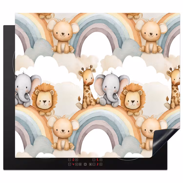 Herdabdeckplatte - Safari - Regenbogen - Farbenfroh — 1