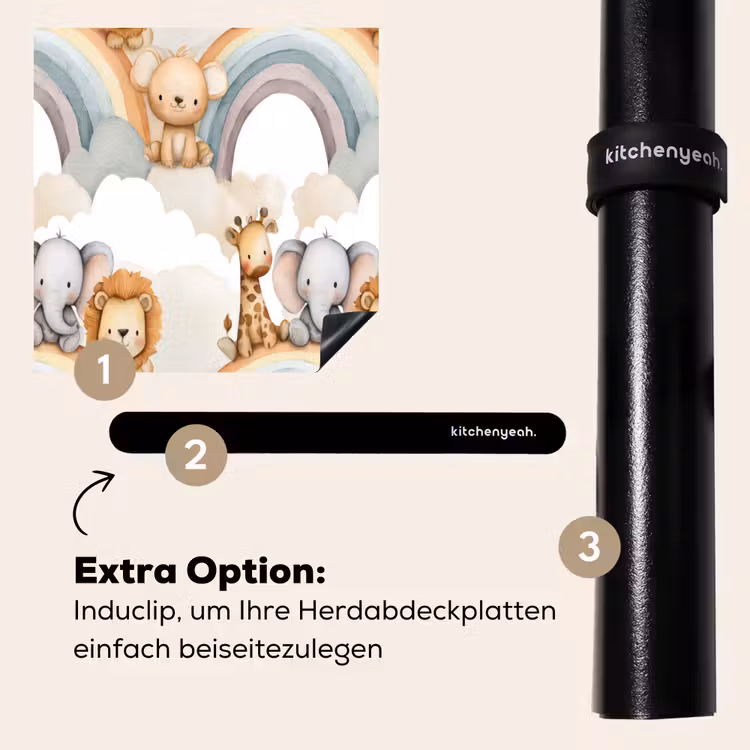 Herdabdeckplatte - Safari - Regenbogen - Farbenfroh — 8