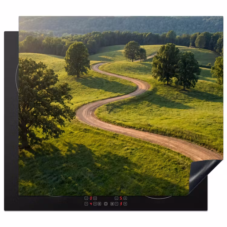 Herdabdeckplatte - Straße - Wiese - Natur - Grün — 1
