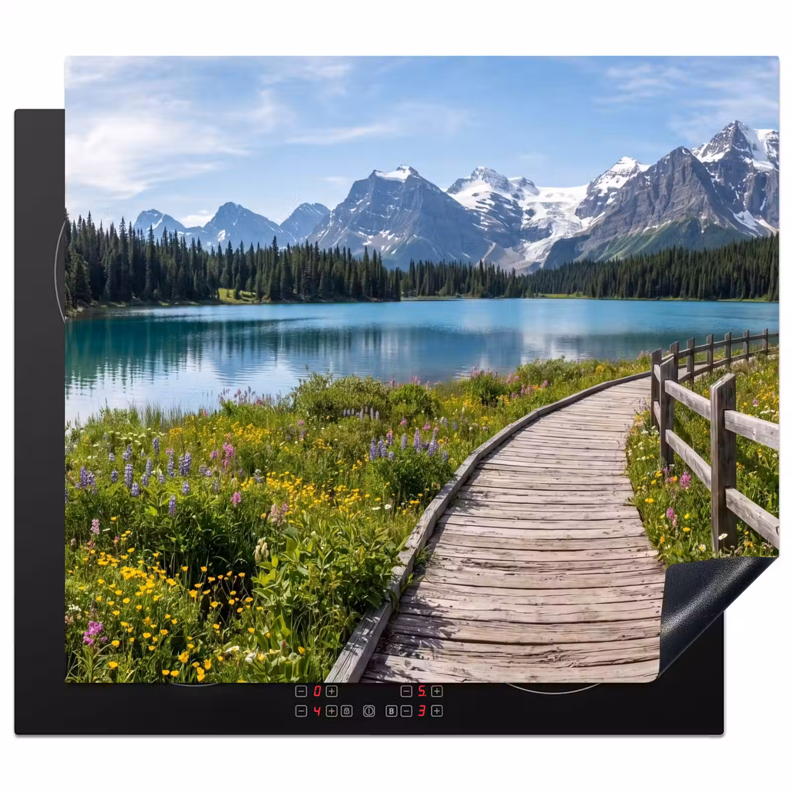 Herdabdeckplatte - Berge - See - Landschaft - Blau — 1