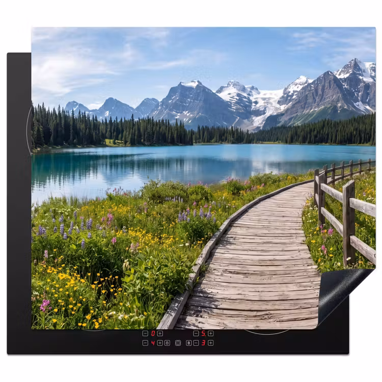 Herdabdeckplatte - Berge - See - Landschaft - Blau — 1