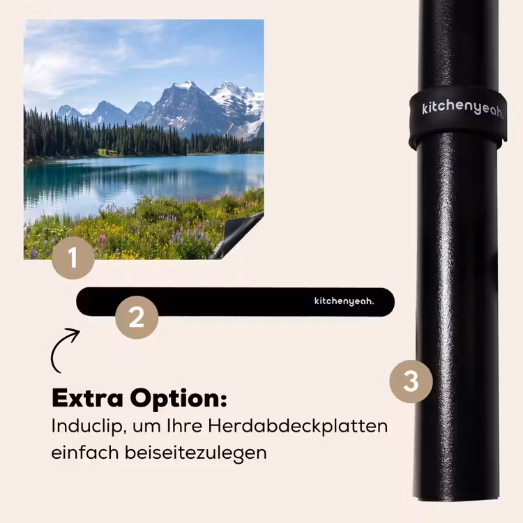 Herdabdeckplatte - Berge - See - Landschaft - Blau — 8