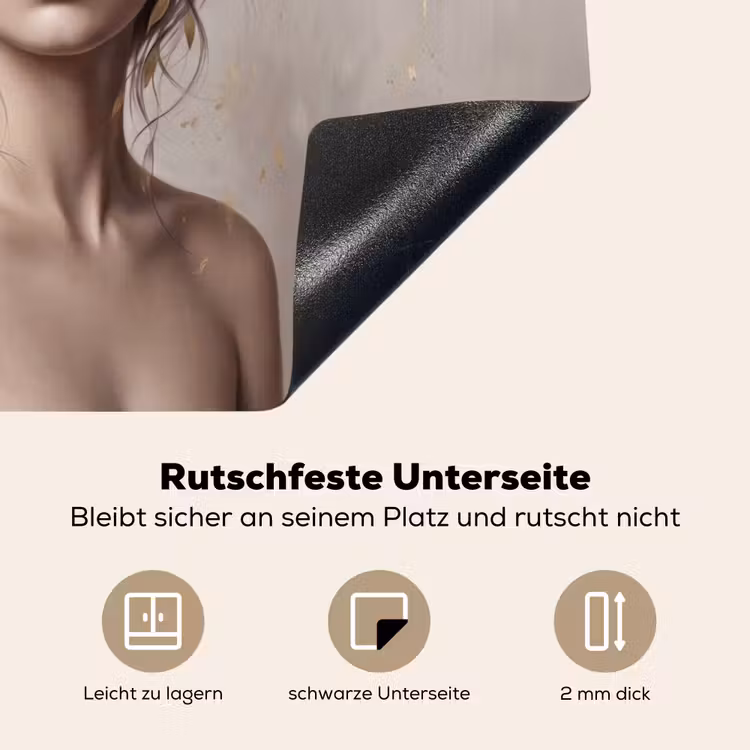 Herdabdeckplatte - Frau - Pfingstrose - Weiß — 6