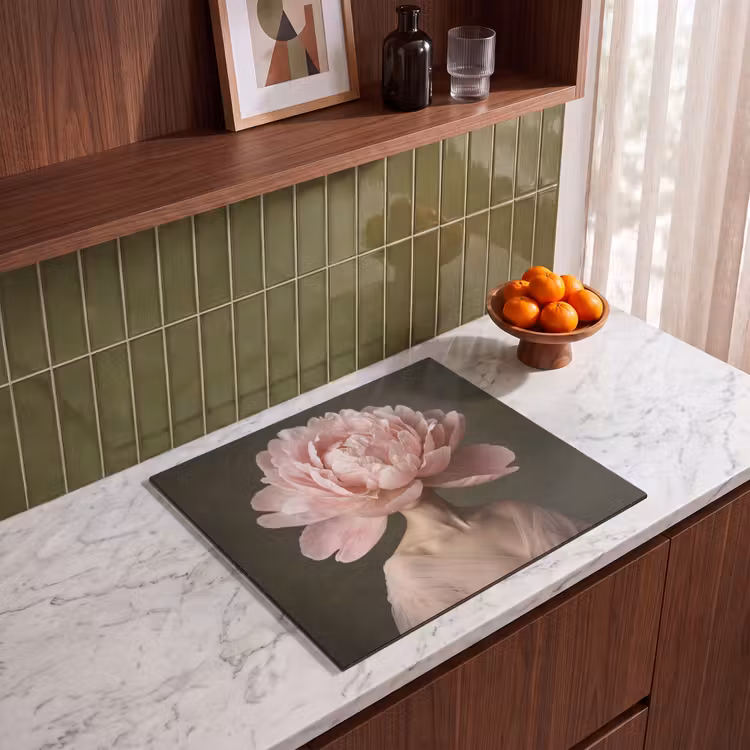 Herdabdeckplatte - Gesicht - Rose - Rosa — 4