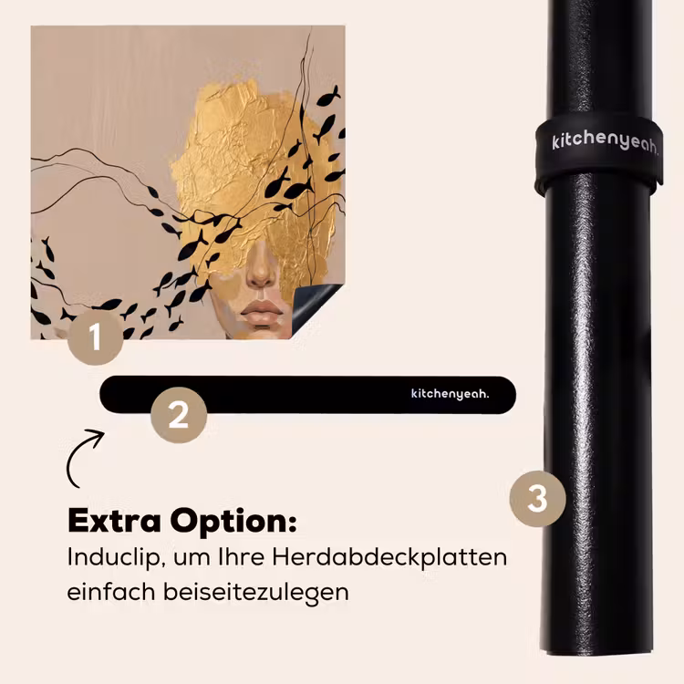 Herdabdeckplatte - Modern - Frau - Gold — 8