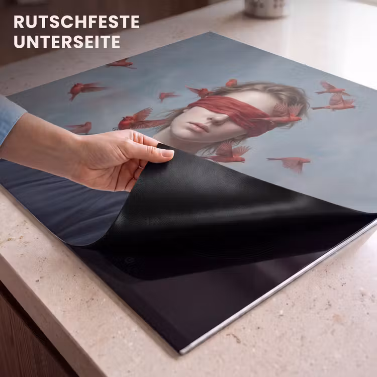 Herdabdeckplatte - Porträt - Kraftvoll - Rot — 6