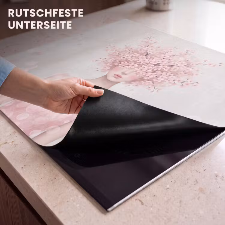 Herdabdeckplatte - Porträt - Kirschblüte - Rosa — 6