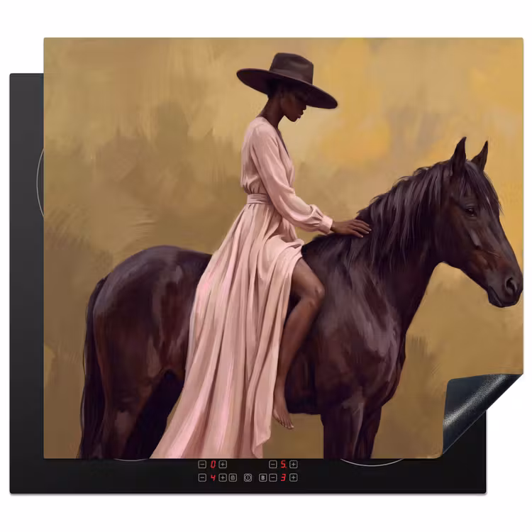 Herdabdeckplatte - Pferd - Klassisch - Ocker — 1