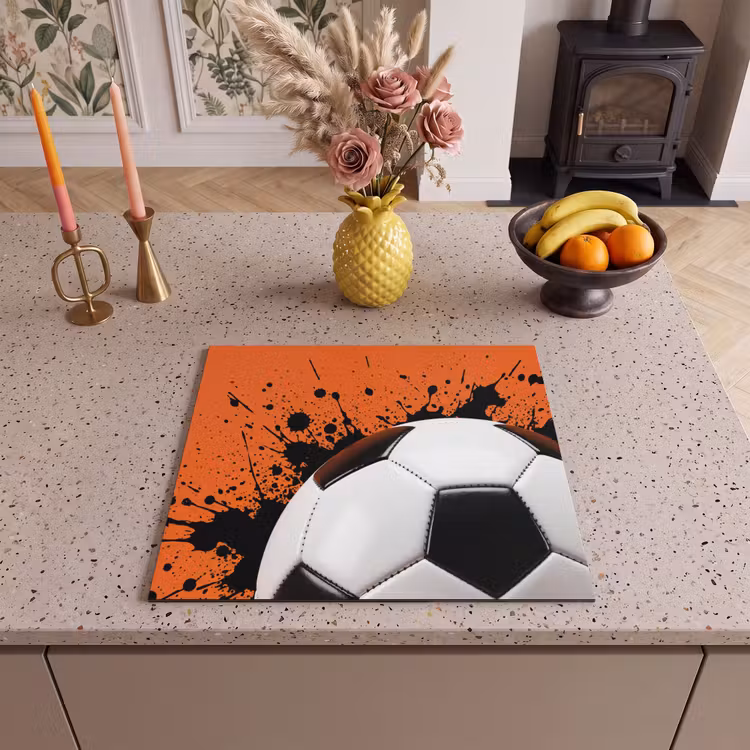 Herdabdeckplatte - Fußball - Farbe - Sport - Orange — 3