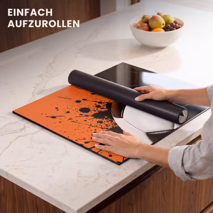 Herdabdeckplatte - Fußball - Farbe - Sport - Orange — 7