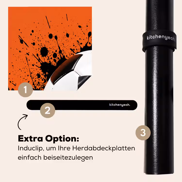 Herdabdeckplatte - Fußball - Farbe - Sport - Orange — 8
