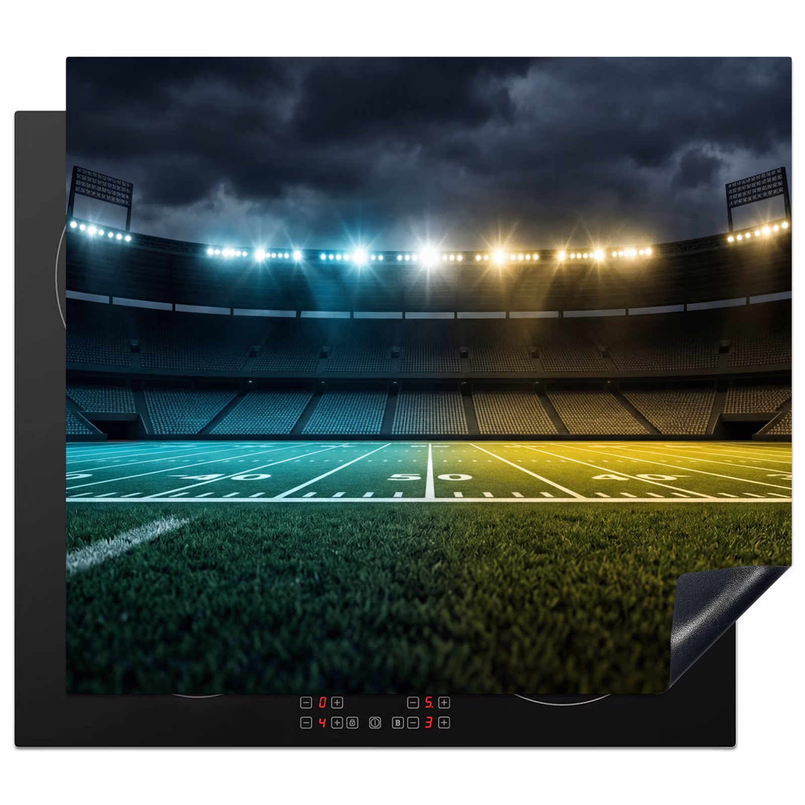 Herdabdeckplatte - Fußball - Stadion - Nacht - Modern — 1