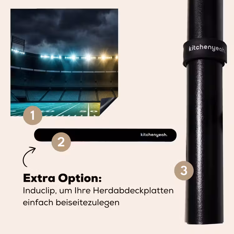 Herdabdeckplatte - Fußball - Stadion - Nacht - Modern — 8