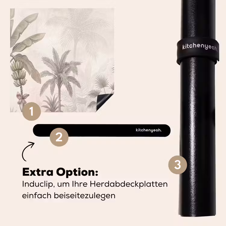 Herdabdeckplatte - Dschungel - Landebahnbaum - Kolibri - Beige — 8