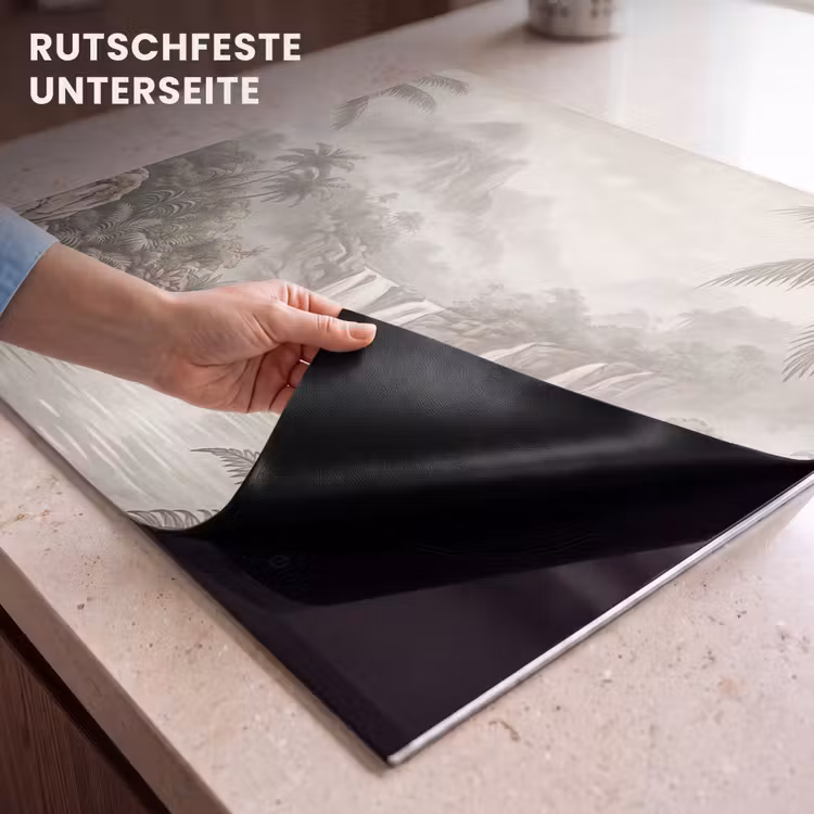 Herdabdeckplatte - Dschungel - Wasserfälle - Tropisch - Illustration — 6