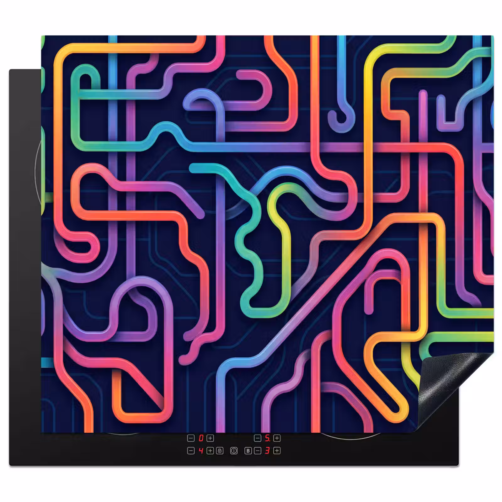 Herdabdeckplatte - Retro - Abstrakt - Neon — 1