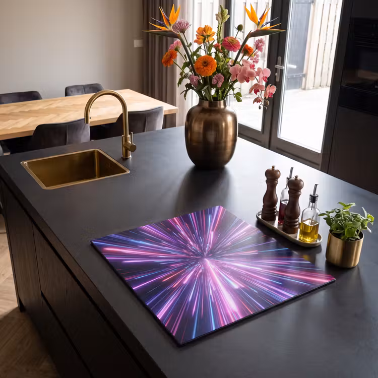 Herdabdeckplatte - Lichtgeschwindigkeit - Weltraum - Rosa - Violett — 2