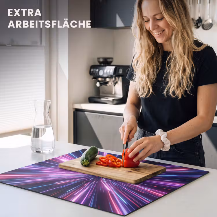 Herdabdeckplatte - Lichtgeschwindigkeit - Weltraum - Rosa - Violett — 5