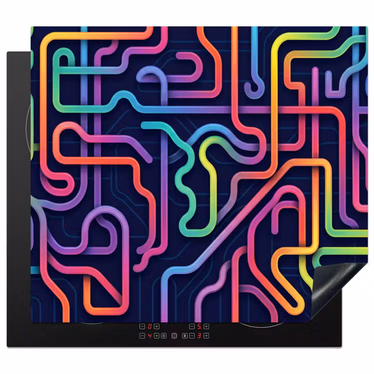 Herdabdeckplatte - Retro - Abstrakt - Neon — 1