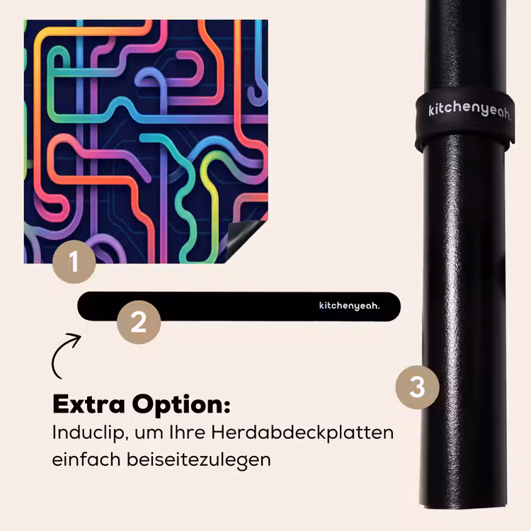 Herdabdeckplatte - Retro - Abstrakt - Neon — 8