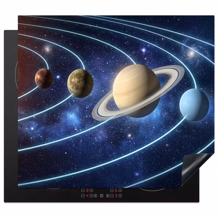 Herdabdeckplatte - Weltraum - Sonnensystem - Blau — 1
