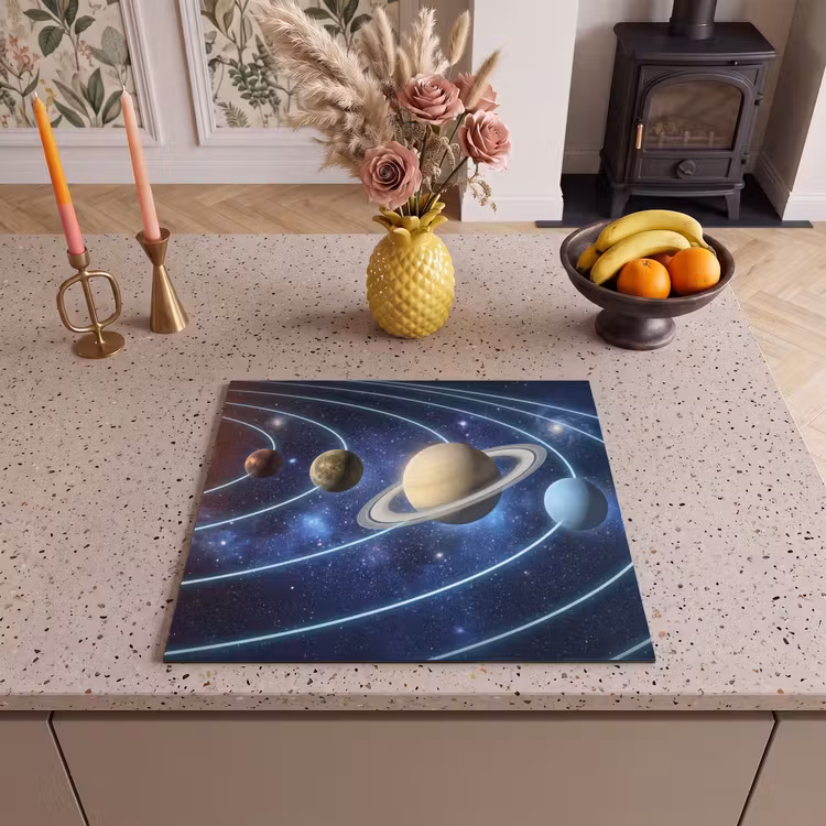 Herdabdeckplatte - Weltraum - Sonnensystem - Blau — 3