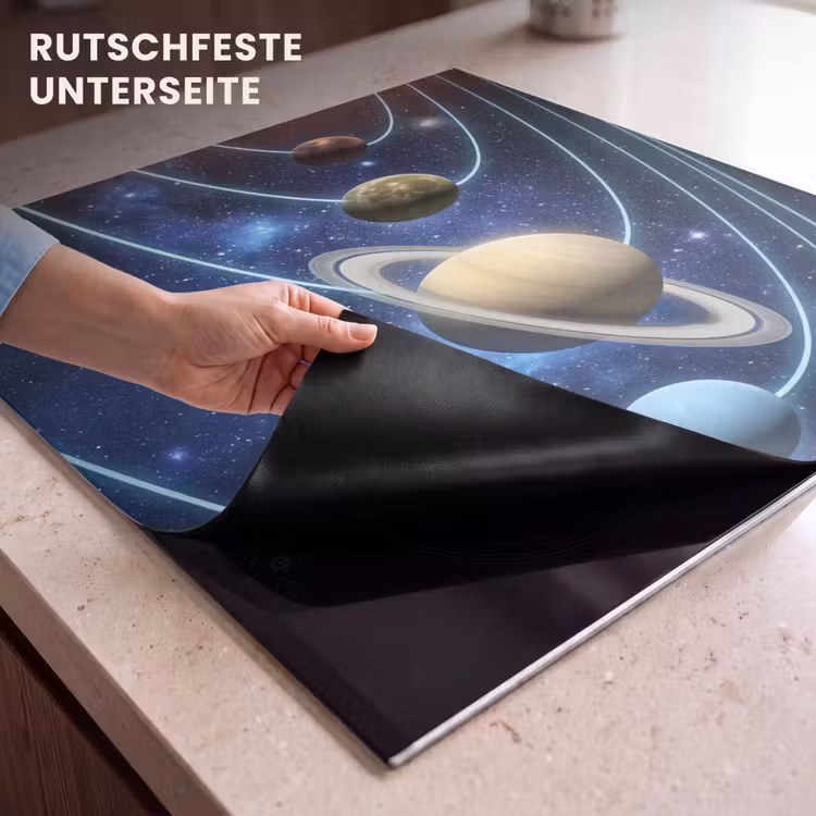 Herdabdeckplatte - Weltraum - Sonnensystem - Blau — 6