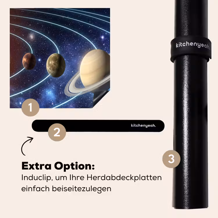 Herdabdeckplatte - Weltraum - Sonnensystem - Blau — 8