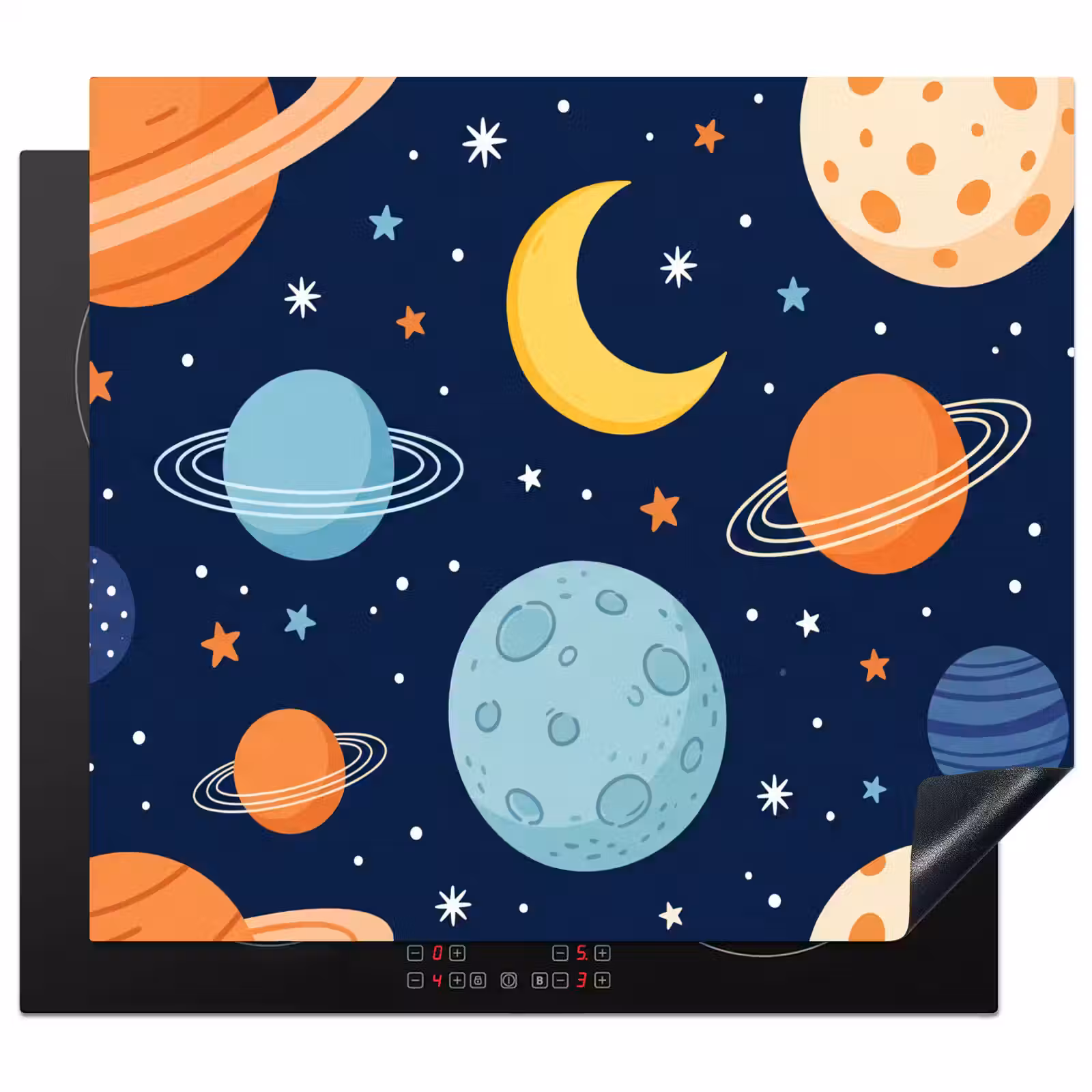 Herdabdeckplatte - Weltraum - Planeten - Farbenfroh — 1