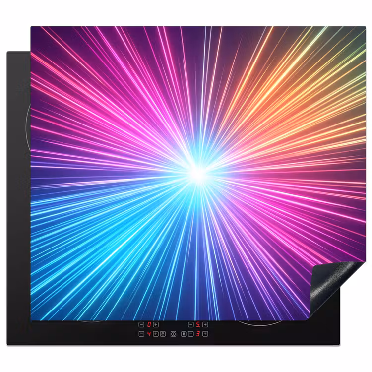 Herdabdeckplatte - Abstrakt - Licht - Explosion - Modern - Bunt — 1