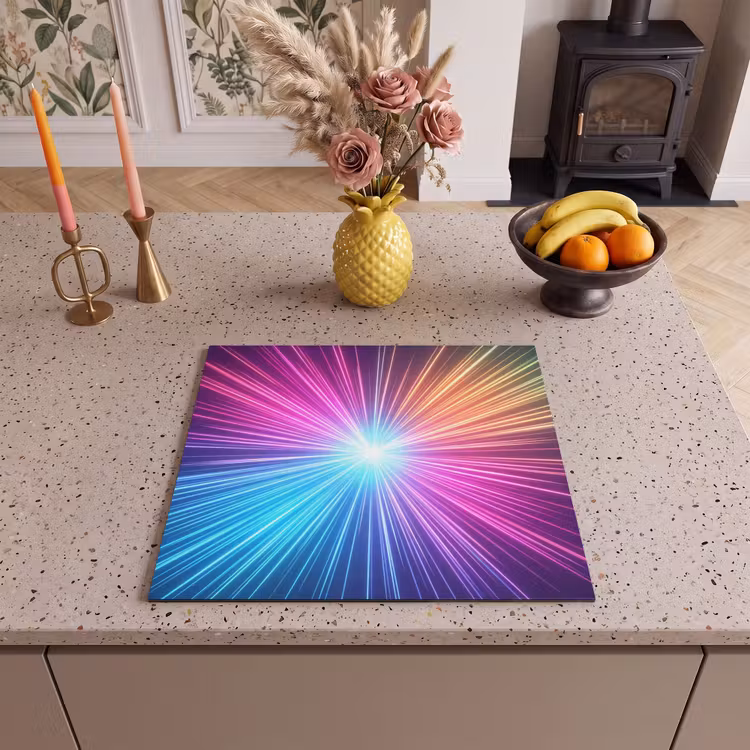 Herdabdeckplatte - Abstrakt - Licht - Explosion - Modern - Bunt — 3