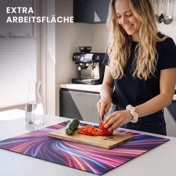 Herdabdeckplatte - Abstrakt - Wirbel - Futuristisch - Neon — 5