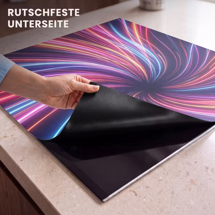 Herdabdeckplatte - Abstrakt - Wirbel - Futuristisch - Neon — 6
