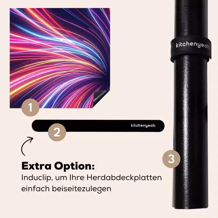 Herdabdeckplatte - Abstrakt - Wirbel - Futuristisch - Neon — 8