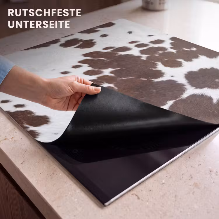 Herdabdeckplatte - Rindsleder - Klassisch - Braun — 6