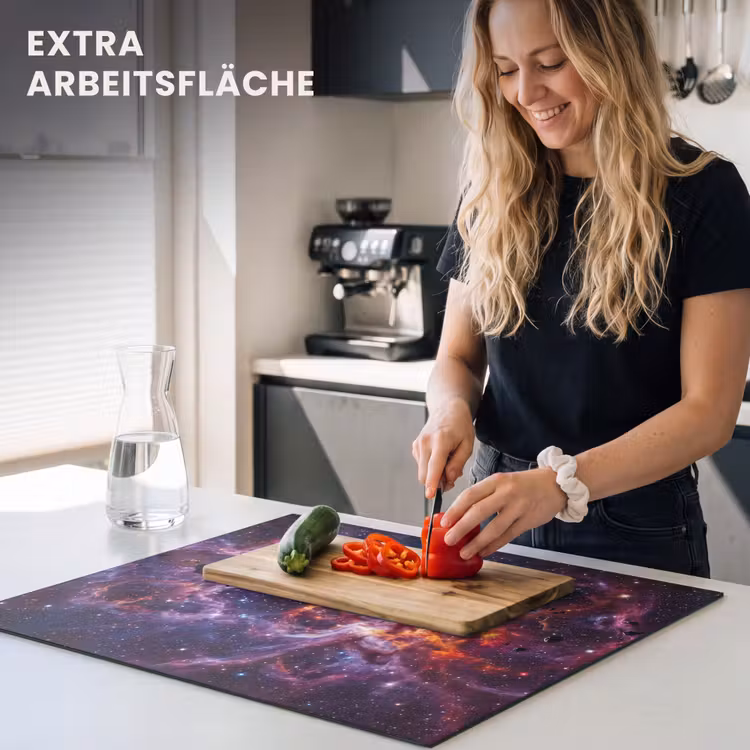 Herdabdeckplatte - Weltraum - Sterne - Abstrakt - Farbenfroh — 5