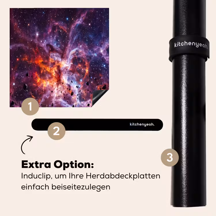 Herdabdeckplatte - Weltraum - Sterne - Abstrakt - Farbenfroh — 8