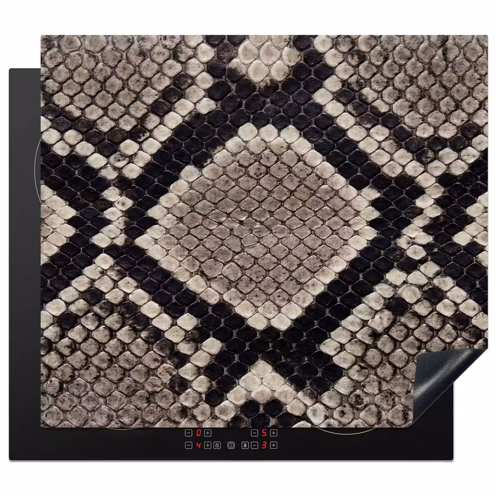 Herdabdeckplatte - Schlangenhaut - Gemustert - Beige — 1