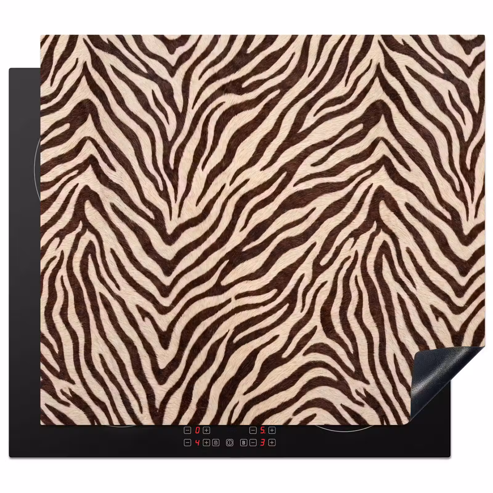 Herdabdeckplatte - Zebra - Streifen - Braun — 1