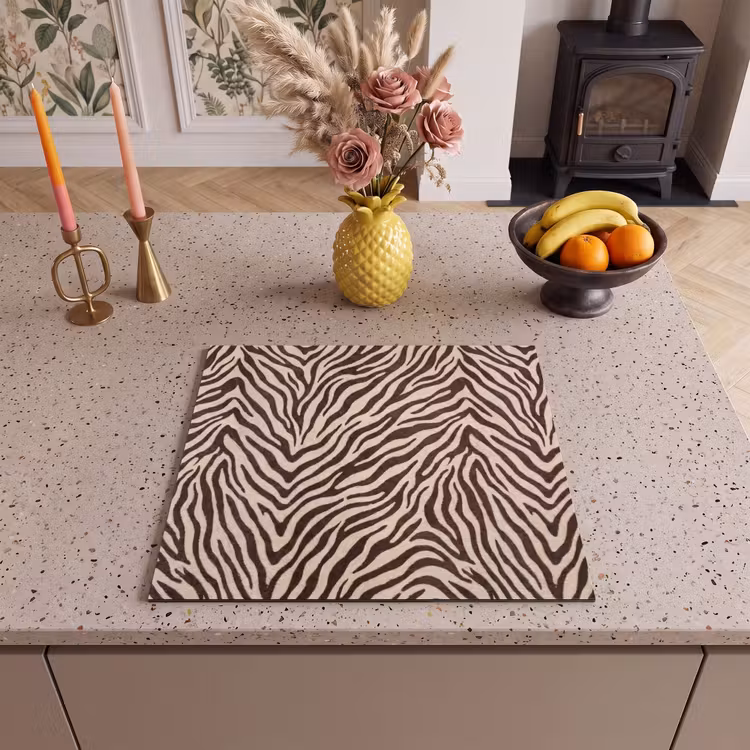 Herdabdeckplatte - Zebra - Streifen - Braun — 3