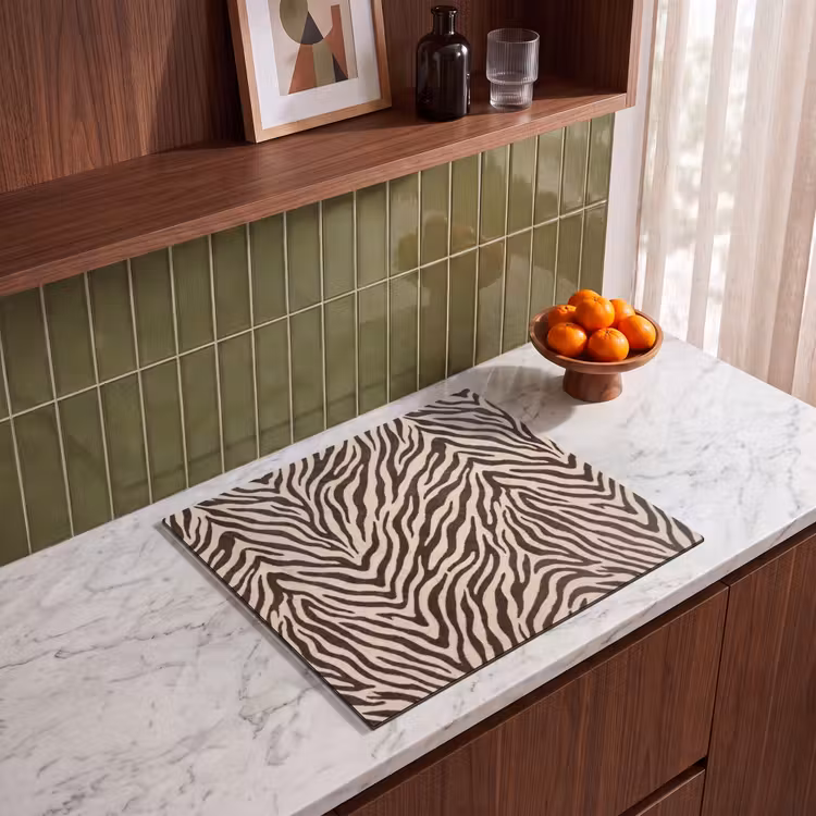 Herdabdeckplatte - Zebra - Streifen - Braun — 4