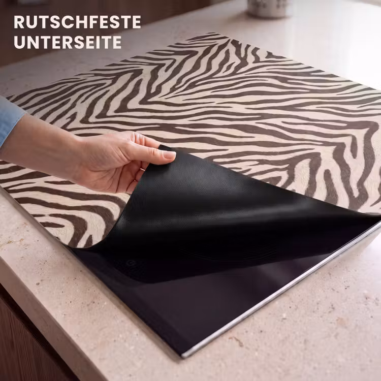Herdabdeckplatte - Zebra - Streifen - Braun — 6