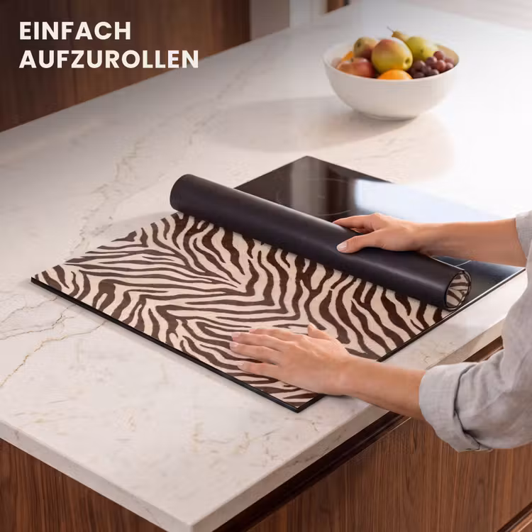 Herdabdeckplatte - Zebra - Streifen - Braun — 7