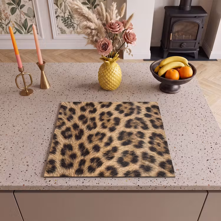 Herdabdeckplatte - Leopard - Mantel - Klassisch - Braun — 3