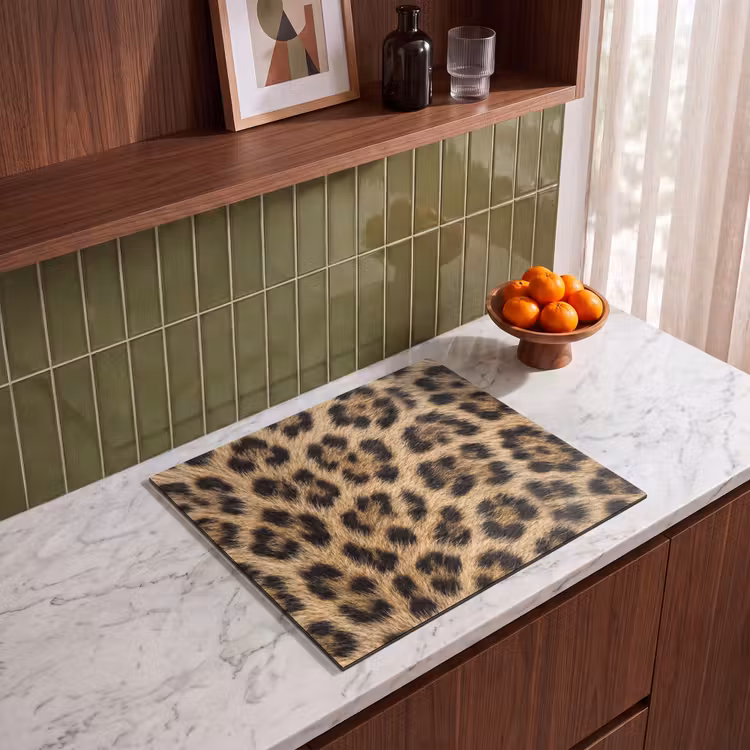 Herdabdeckplatte - Leopard - Mantel - Klassisch - Braun — 4