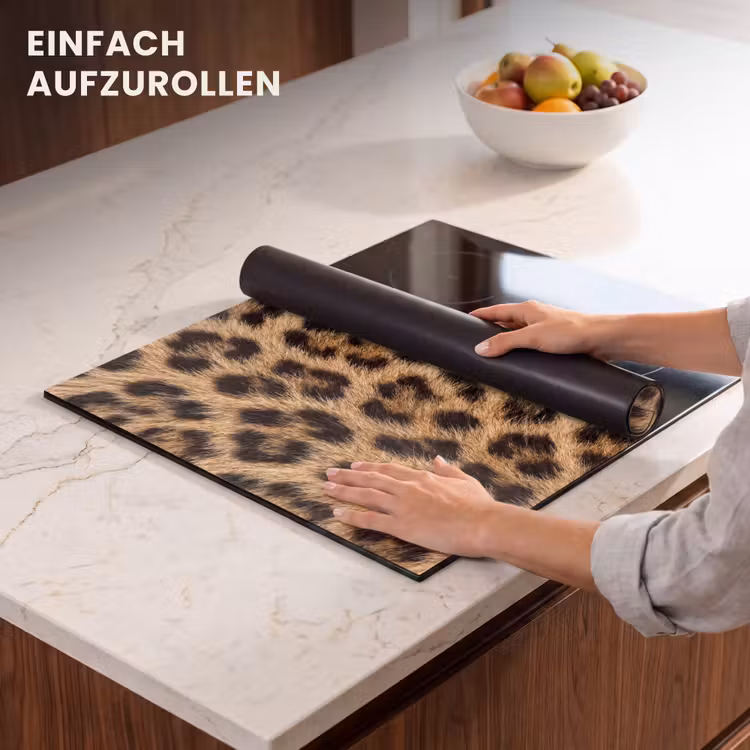 Herdabdeckplatte - Leopard - Mantel - Klassisch - Braun — 7