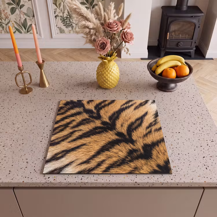 Herdabdeckplatte - Realistisch - Tigerfell - Schwarz — 3