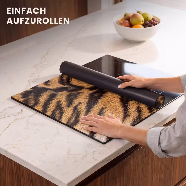 Herdabdeckplatte - Realistisch - Tigerfell - Schwarz — 7