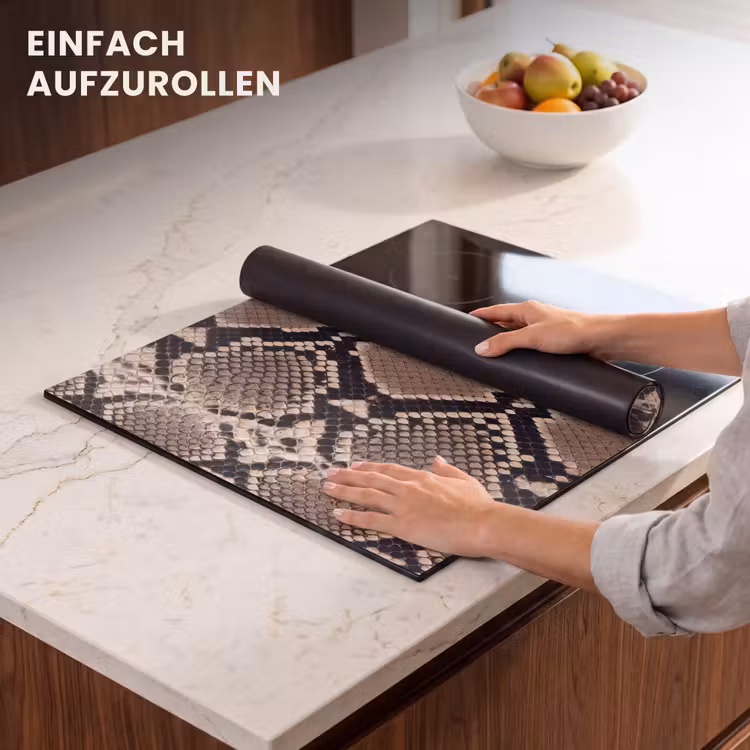 Herdabdeckplatte - Schlangendruck - Python - Braun — 7